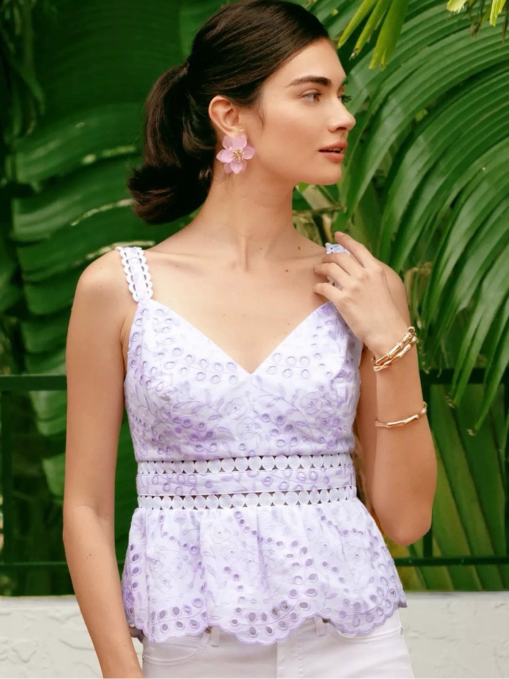 NWT Lilly Pulitzer Tiah Eyelet Top